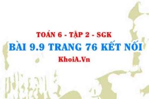 Bài 9.9 trang 76 Toán 6 Tập 2 Kết nối tri thức